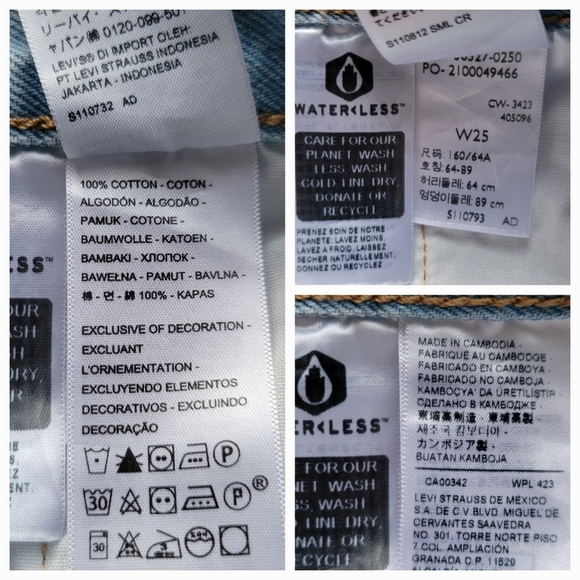 Levi's 501 Distressed Mini Denim Casual Summer Jean Shorts- Light Washed - Picture 9 of 9